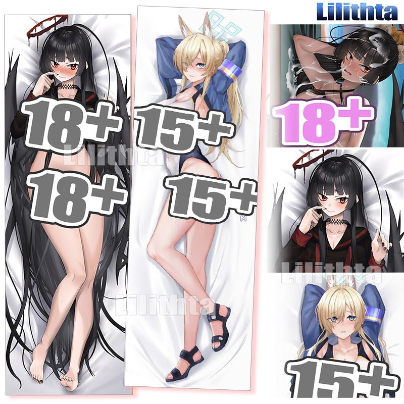 Dakimakura ปลอกหมอน Blue Archive Tsurugi และ Kanna Ogata BlueArchive เกมอะนิเมะตัวละคร Body-pillow ฝ