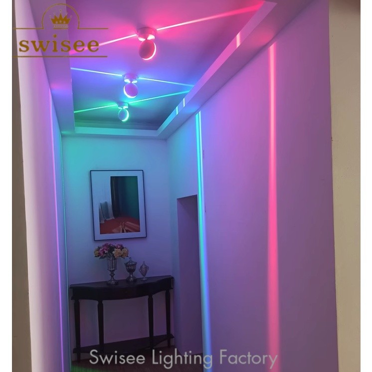 ไฟสปอตไลท์ LED เปลี่ยนสีได้ แบบเรียบง่าย สไตล์โมเดิร์น สําหรับติดเพดาน โรงแรม คาเฟ่ อินเตอร์เน็ต KTV