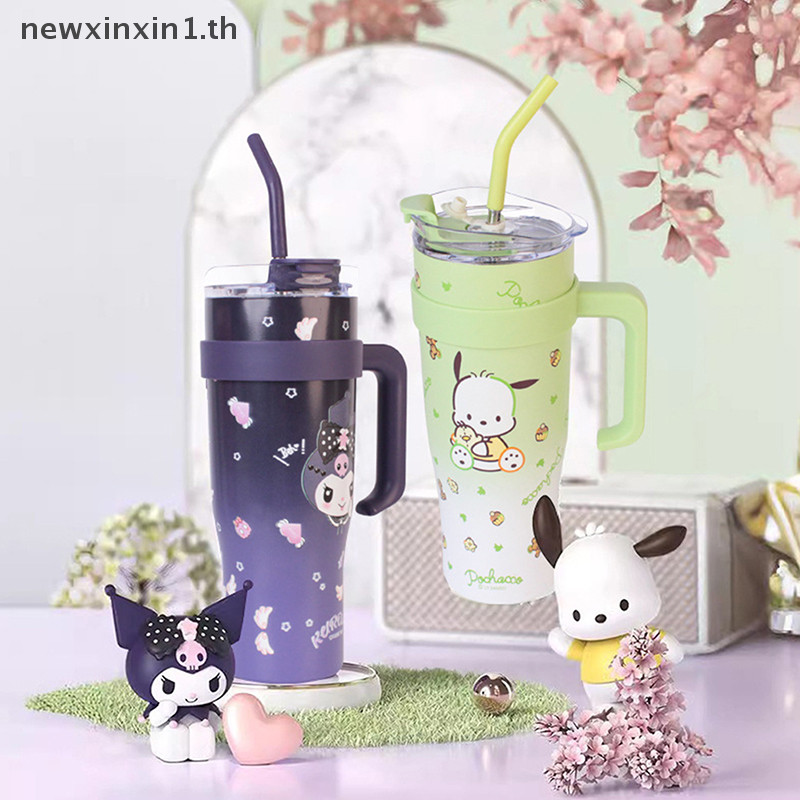 *NT * 304 สแตนเลสฉนวนขวดน้ํากาแฟความร้อนรถถ้วยเย็นร้อนแก้วกระติกน้ําสูญญากาศพร้อมที่จับฟางสําหรับเล่นกีฬา กิ๊ฟ {ที}