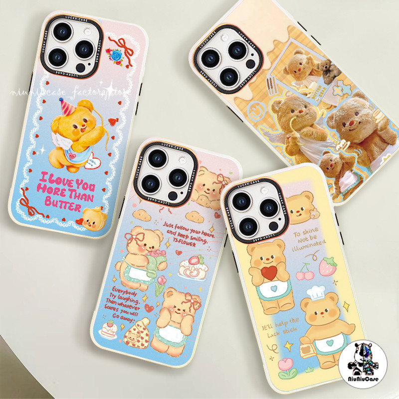 เคสเลเซอร์สีรุ้ง For เคสไอโฟน11 Yellow Bear Bear Laser เคส For iPhone 11 12 13 Pro 15 14 Plus X XR XS Max 7 8 SE Case