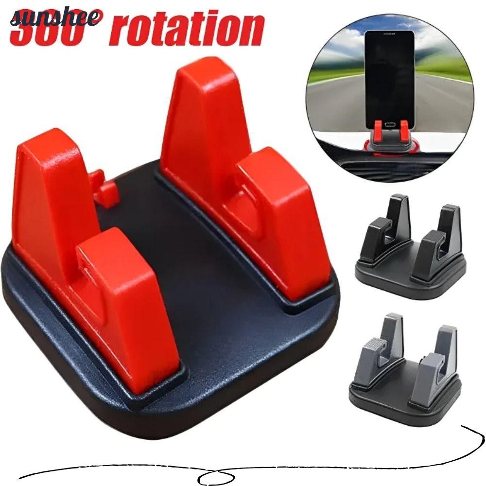 ฉากยึดซิลิโคนแดชบอร์ด ซันเชเอะ ซิลิโคน 360° ที่วางโทรศัพท์ในรถยนต์แบบหมุนได้ขาตั้งโทรศัพท์แบบแท่งติดรถยนต์อเนกประสงค์สําหรับรถยนต์