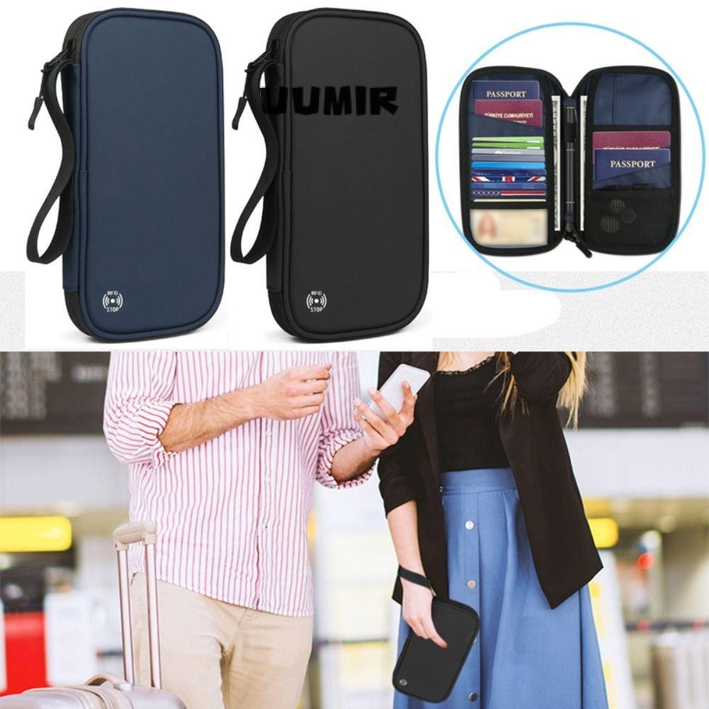 UUMIR กระเป๋าสตางค์เดินทาง, หนังสือเดินทางกับ RFID Blocker ผู้ถือหนังสือเดินทางครอบครัว,ทนทานน้ําหนักเบากันน้ําหนังสือเดินทางบัตรปกเดินทางเอกสารจัดผู้ชายผู้หญิง