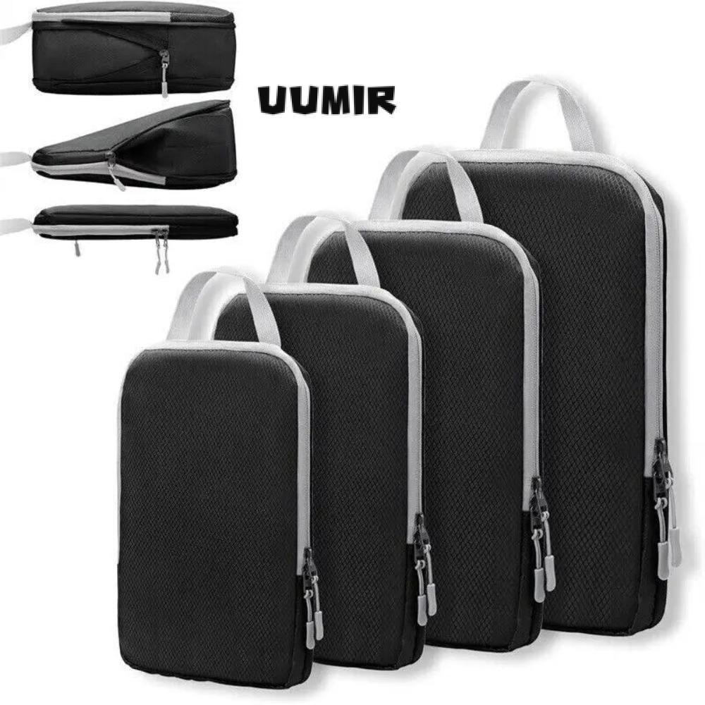 UUMIR 4 ชิ้น/เซ็ตเสื้อผ้ากระเป๋าบีบอัด,อเนกประสงค์กันน้ํากระเป๋าเดินทางเสื้อผ้าOrganizer,แบบพกพาขนาดใหญ่ความจุกระเป๋าเดินทาง