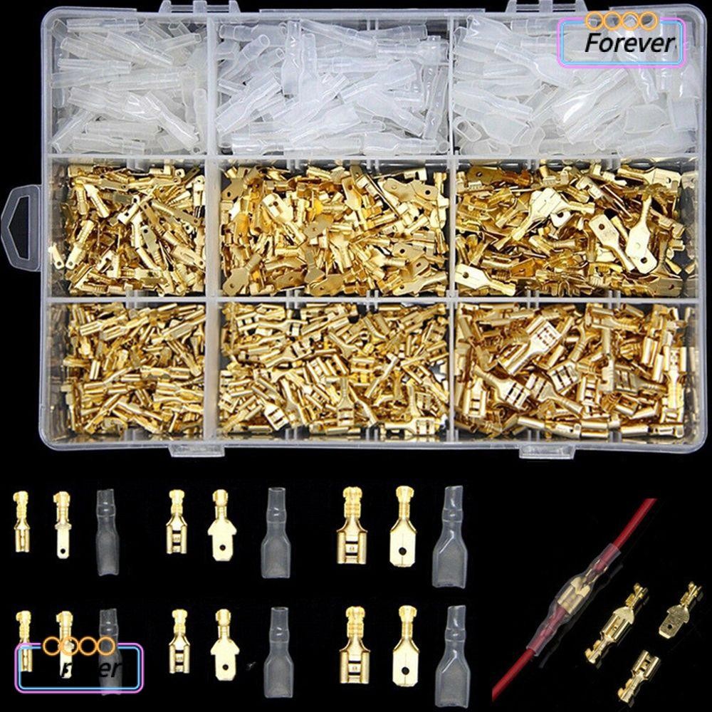 Forever 120/135/270/360PCS Terminals Connector ชายหญิงฉนวน Sheath 2.8/4.8/6.3 มม.ปลั๊กฤดูใบไม้ผลิ