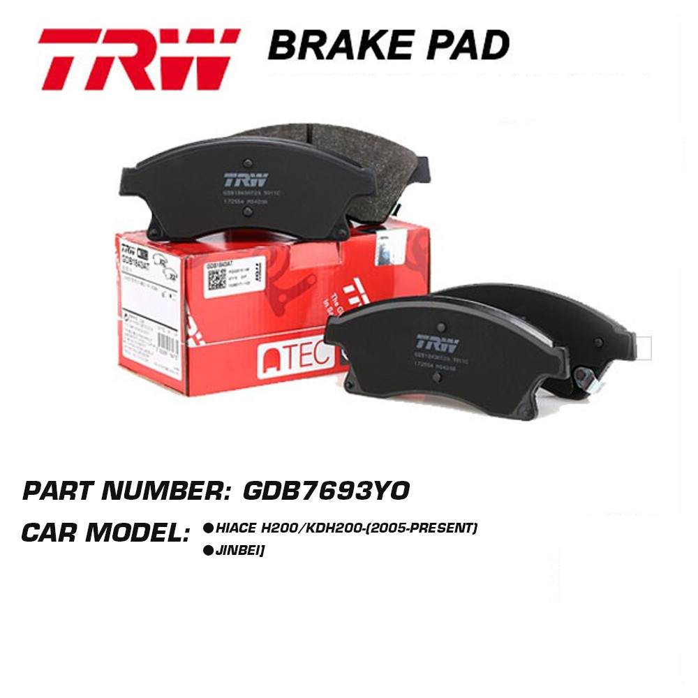 ผ้าเบรคหน้า TRW TOYOTA HIACE KDH200 GDB7693 SPM