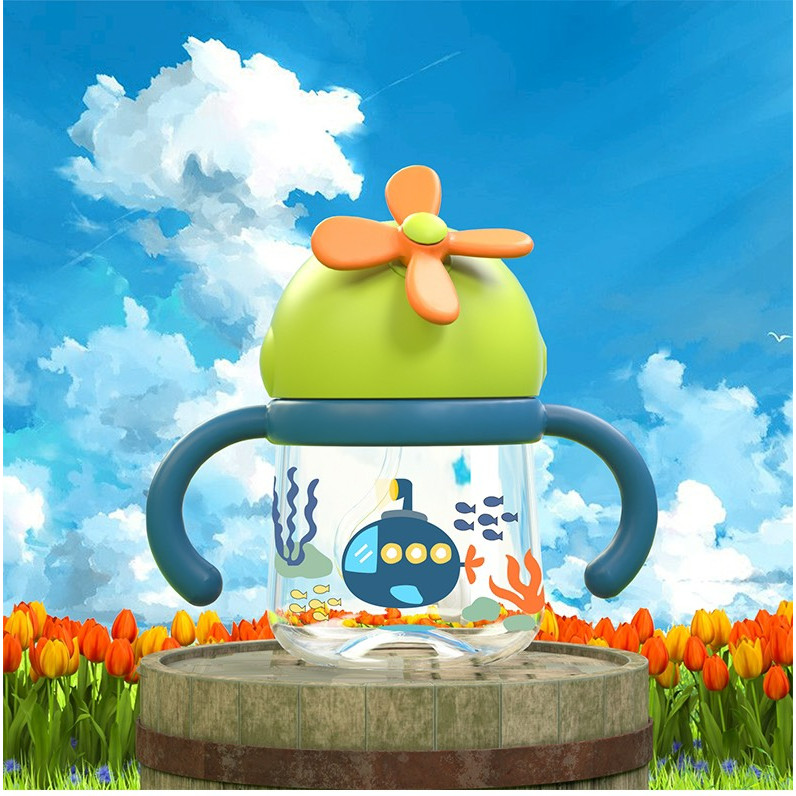 Toukie ขวดน้ําพร้อมหลอด Koadear Baby Tritan Plastic ปลอดภัยเป็นพิเศษสําหรับเด็กทารก