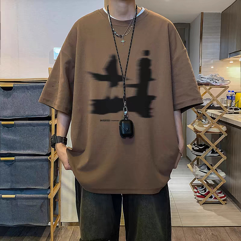 (จัดส่งตลอด 24 ชั่วโมง)Fanfei เสื้อโอเวอร์ไซส์เกาหลีน่ารัก oversize เสื้อยืดแขนสั้นแนวสตรีทลายตัวหนังสือ ทรงหลวม สวย17