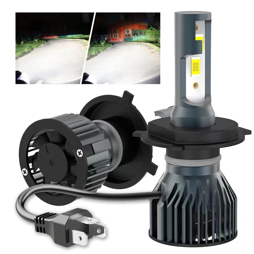 1คู่ ไฟหน้ารถยนต์ รถบรรทุก รุ่น F1 มีคัทออฟ แสงพุ่งไกล LED แสงสีขาว 6000K 12000LM 150W 12V-24Vสำหรับไฟหน้า+ไฟตัดหมอก