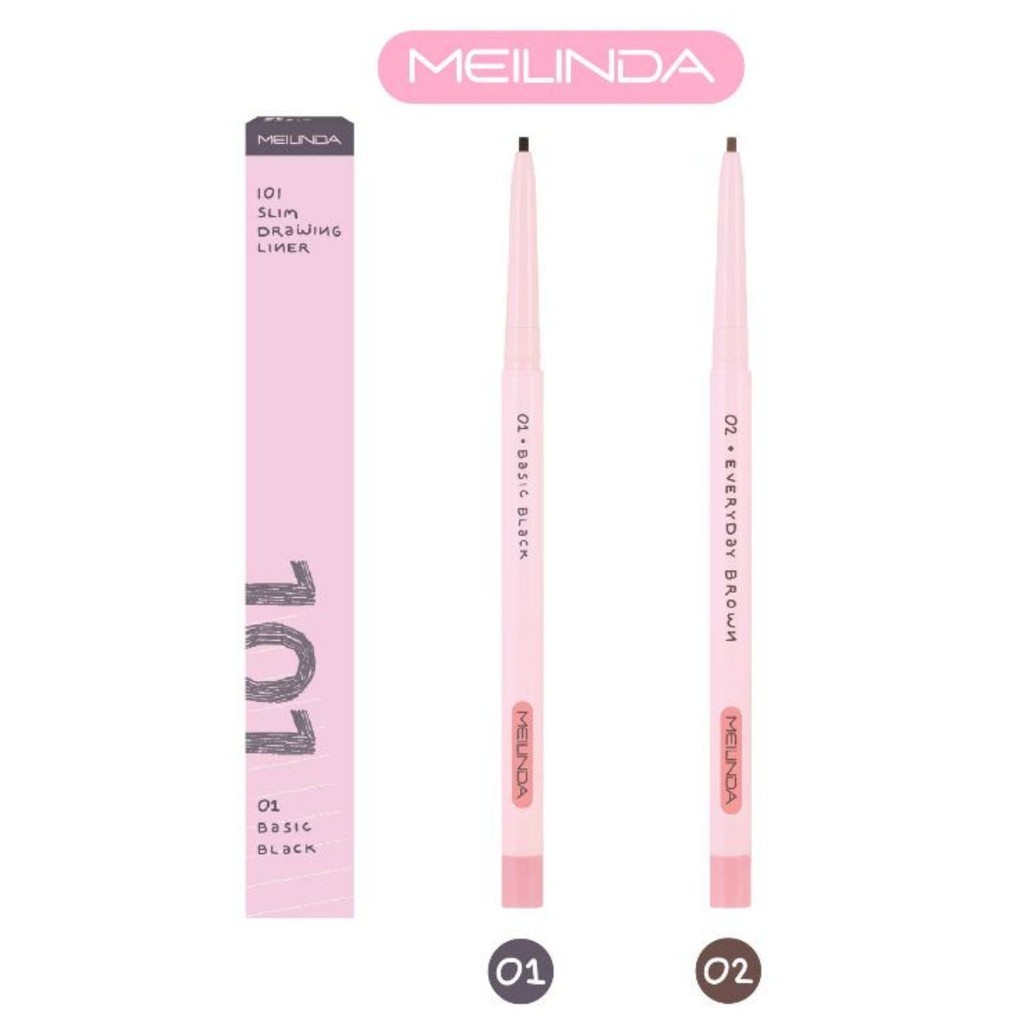ของแท้·ส่งด่วน·ถูก Meilinda 101 Slim Drawing Liner #MC3129 เมลินดา 101 สลิม ดรออิ้ง ไลน์เนอร์ x 1 ชิ้น dayse