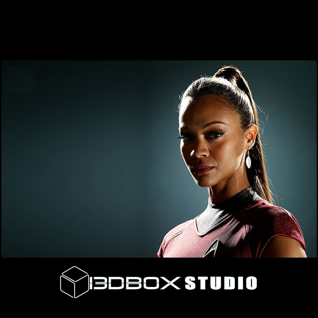 Nyota uhura ZOE Saldana Star Trek โมเดลสีขาวรูปสามตัว12K ความแม่นยำสูงพิมพ์ dzdk