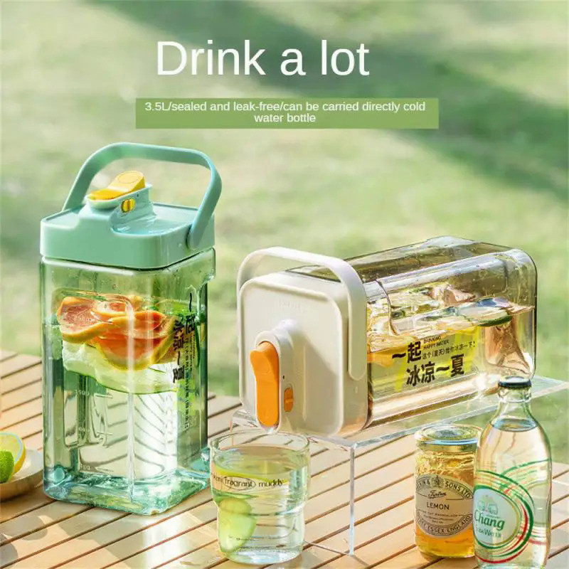 Drinking Bottle Drink Faucet Storage Tank Can Carry Straight Drink Large Diameter Beverage Bucket Co