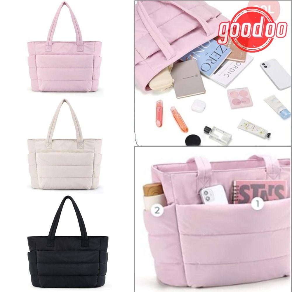[GOODO] กระเป๋าถือผู้หญิง, กระเป๋าหลายช่องความจุขนาดใหญ่ Tote Bag, กระเป๋าสะพาย Messenger ลําลองอเนกประสงค์สําหรับการเดินทางทํางาน Beach Gym Store