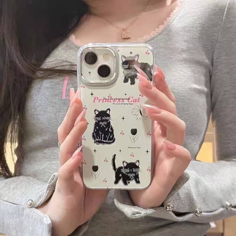 กระจกแต่งหน้านุ่มโปร่งใสกรณี Anti-Fall เคสโทรศัพท์สําหรับ iPhone 16 Promax 15 Promax 12 13 Mini 14plus 11 Pro Max X XS XR XS Max 7 8 plus Se2020