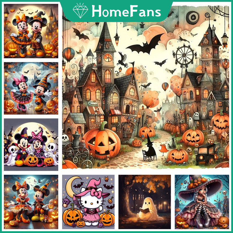 HFAll Saints Day ‌Xmas 5D DIY เพชรจิตรกรรมชุด Cosmic Cross เพชรเย็บปักถักร้อยภาพวาด Rhinestone โมเสคเพชร Art Home Decor ภาพวาด