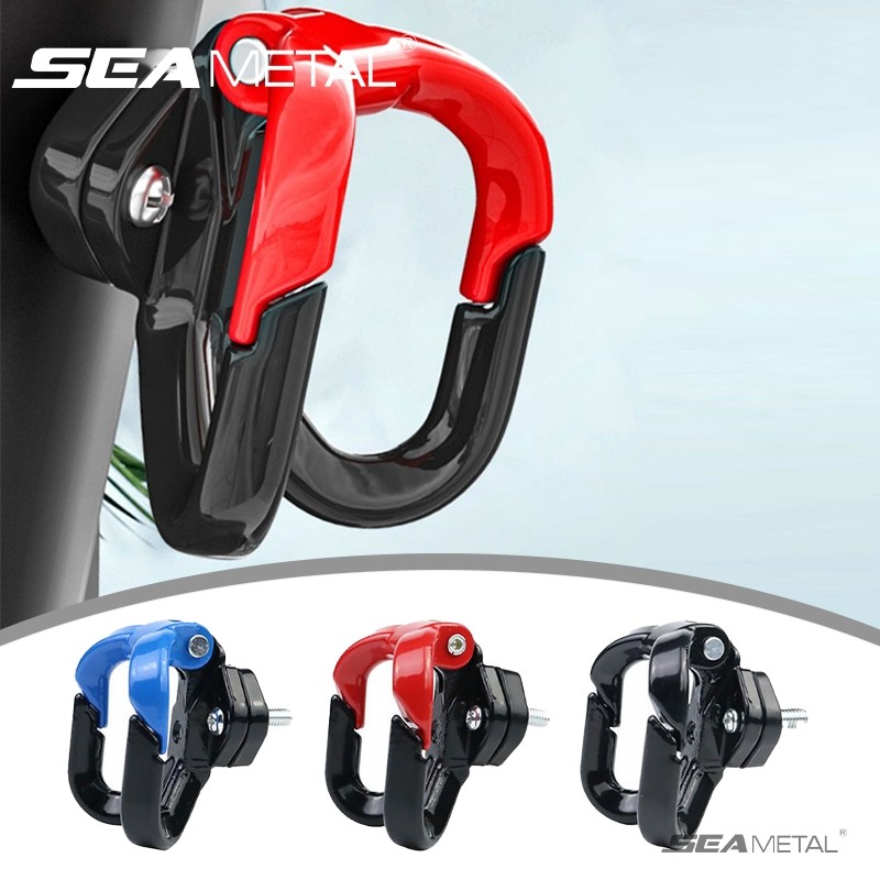 Seametal ที่ใส่ตะขอ Helment กระเป๋าสะพายข้าง ตะขอคู่ กระเป๋าเดินทาง กระเป๋าช้อปปิ้ง ไม้แขวนเสื้อ อลูมิเนียมอัลลอยด์ อุปกรณ์มอเตอร์ไซค์