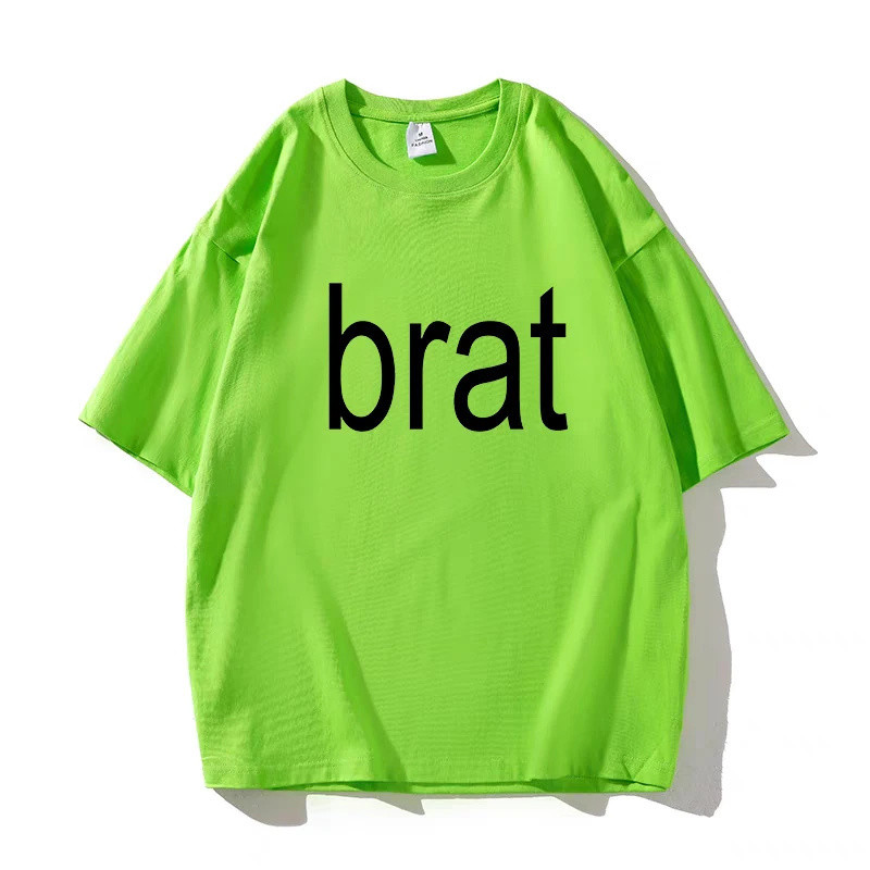 Charli Xcx Brat เสื้อยืดผู้หญิงสวมใส่เสื้อผ้า streetwear หญิง