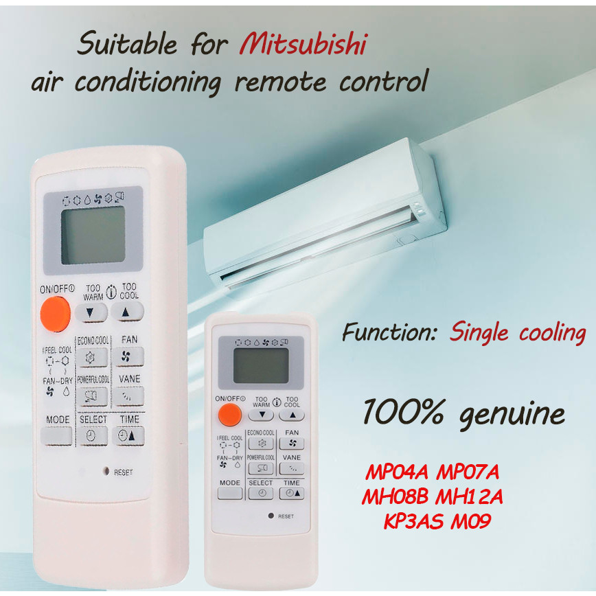 เหมาะสําหรับเครื่องปรับอากาศ Mitsubishi รีโมทคอนโทรลเครื่องทําความร้อน MP04A MP07A MH08B MH12A KP3AS