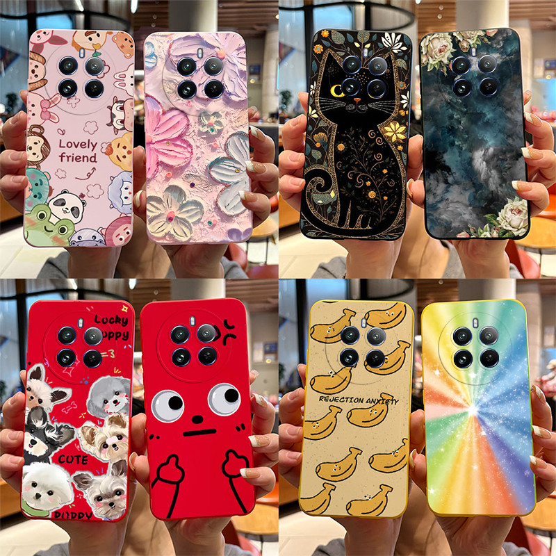 สําหรับrealme 12 Pro + 5Gปลอกซิลิโคนเคลือบบางเคสโทรศัพท์การ์ตูนSlimป้องกันปกหลังสําหรับRealme 12 Pro Plus 12Pro +