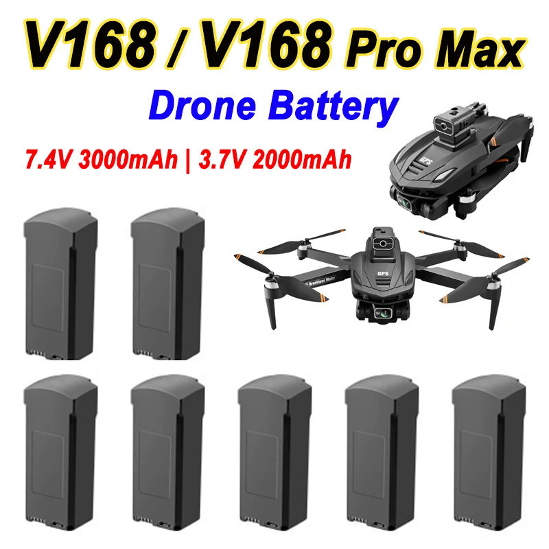Original 7.4V 3000mAh V168 Pro Max GPS Drone Battery V168 RC Quadcopter 3.7V 2000mAh V168 Spare Batt