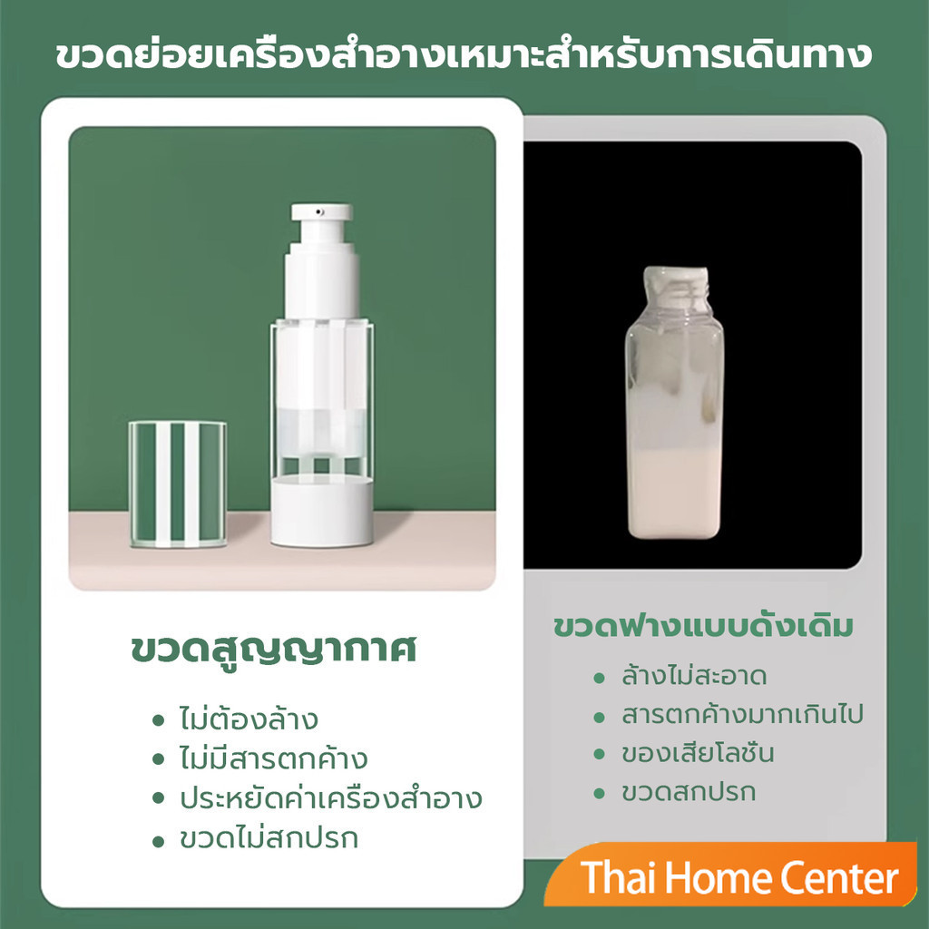 ขวดปั๊มสูญญากาศ ขวดสเปรย์ ขวดใส่ครีม 15ml/50ml/100ml ขวดย่อยการเดินทาง Spray bottle