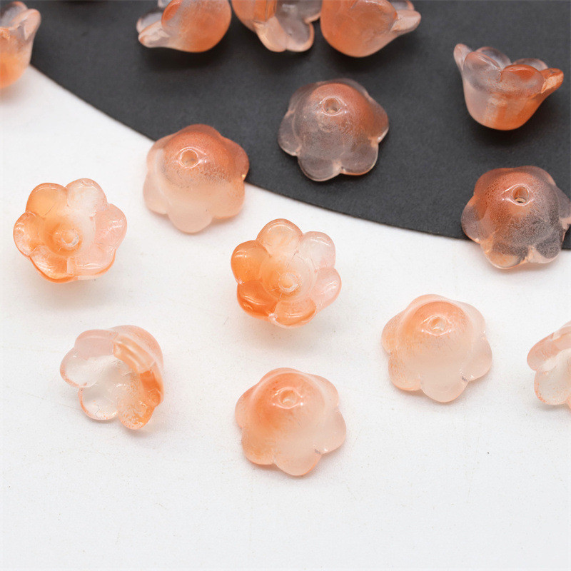 50pcs แก้วสีกล้วยไม้ดอกตูม DIY ปิ่นปักผมโบราณจี้จี้เครื่องประดับขายส่ง ราคา ถูกที่สุด ดีลบีเคเค แกลเลอรีภาพที่ 3