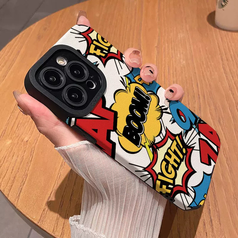 เหมาะสําหรับ iPhone16/15ProMax เคสโทรศัพท์ 14PLUS/12/11/13PRO ความรู้สึกระดับไฮเอนด์ 7/8plus การ์ตูน 12mini รูปแบบสีน่ารัก xs กันกระแทก ins รวมทุกอย่างเคสนิ่มอินเทรนด์