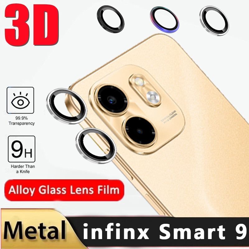 เลนส์กล้องแหวนป้องกันสําหรับ Infinix Smart 9 4G 5G 2024 เลนส์โลหะกรณีป้องกันกระจกนิรภัยสําหรับ infnixSmart9 Smart9 ฝาครอบเลนส์