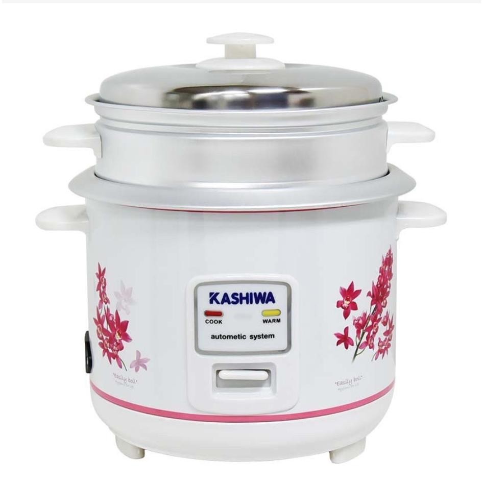 Kashiwa หม้อหุงข้าว พร้อมซึ้งนึ่งอาหาร ขนาด 1 ลิตร รุ่น RC-114 (คละลาย)