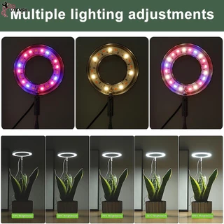 ไฟ LED Grow Light สําหรับพืชในร่ม 48 LED พืชเติบโตไฟพร้อมตัวจับเวลา 3 ตัว และ 9 ระดับหรี่แสงได้ปรับความสูง