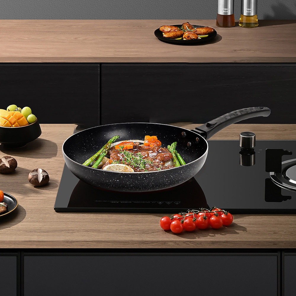 GlobalHouse Koch Kitchen กระทะเทฟล่อนเคลือบหินอ่อน 26 ซม. รุ่น DFGJ02 สินค้าของแท้คุณภาพดี