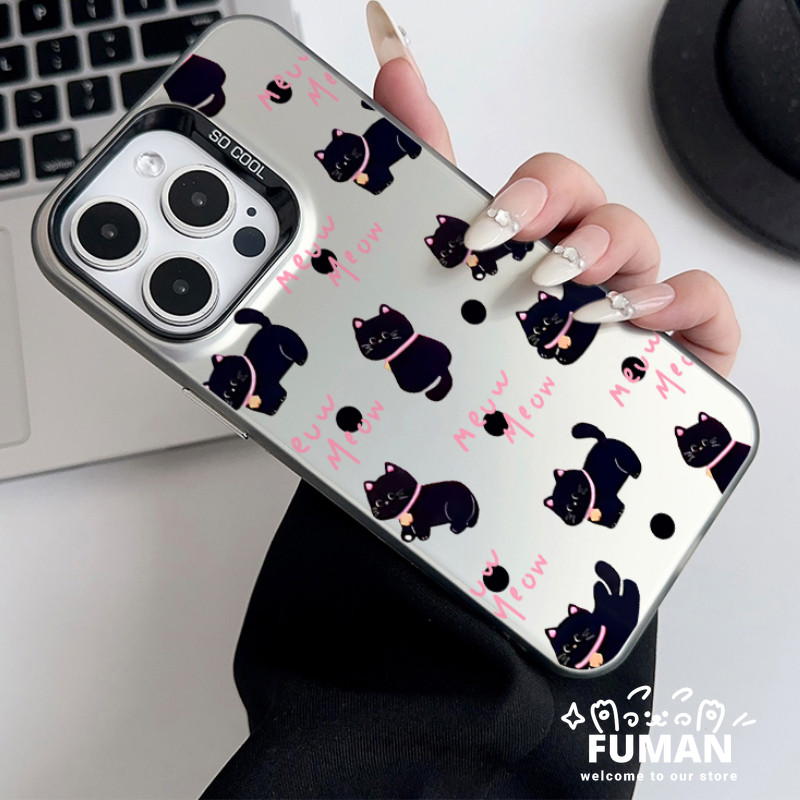 สไตล์เกาหลีน่ารักแมวดําปลอกสําหรับ Xiaomi 14T Poco C65 C61 C55 C51 C50 C40 C31 X6 X5 Pro X3 NFC X2 M