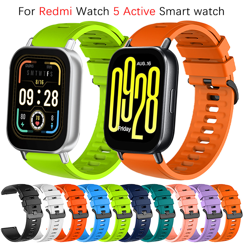สายนาฬิกาซิลิโคนเปลี่ยนสําหรับ For Redmi Watch 5 Active / Redmi Watch 5 lite สร้อยข้อมือสายนาฬิกาอัจฉริยะ