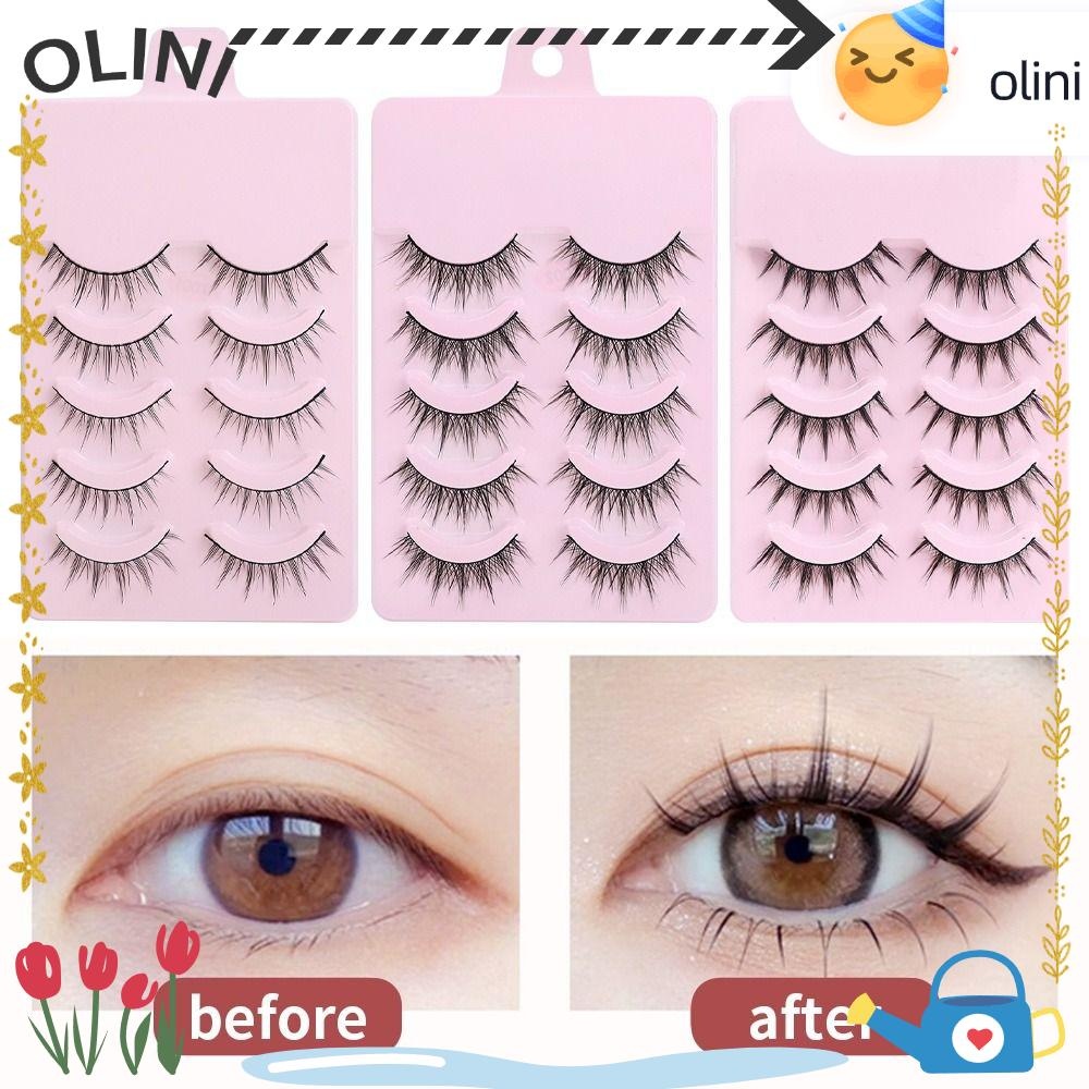 Olini Little Devil Lashes, Mink Hair ขนตาปลอม, แฟชั่นผู้หญิง Little Devil แต่งหน้าธรรมชาติ Full Strip Mink Hair Eye Lashes สําหรับ DIY Eyelashes Extension