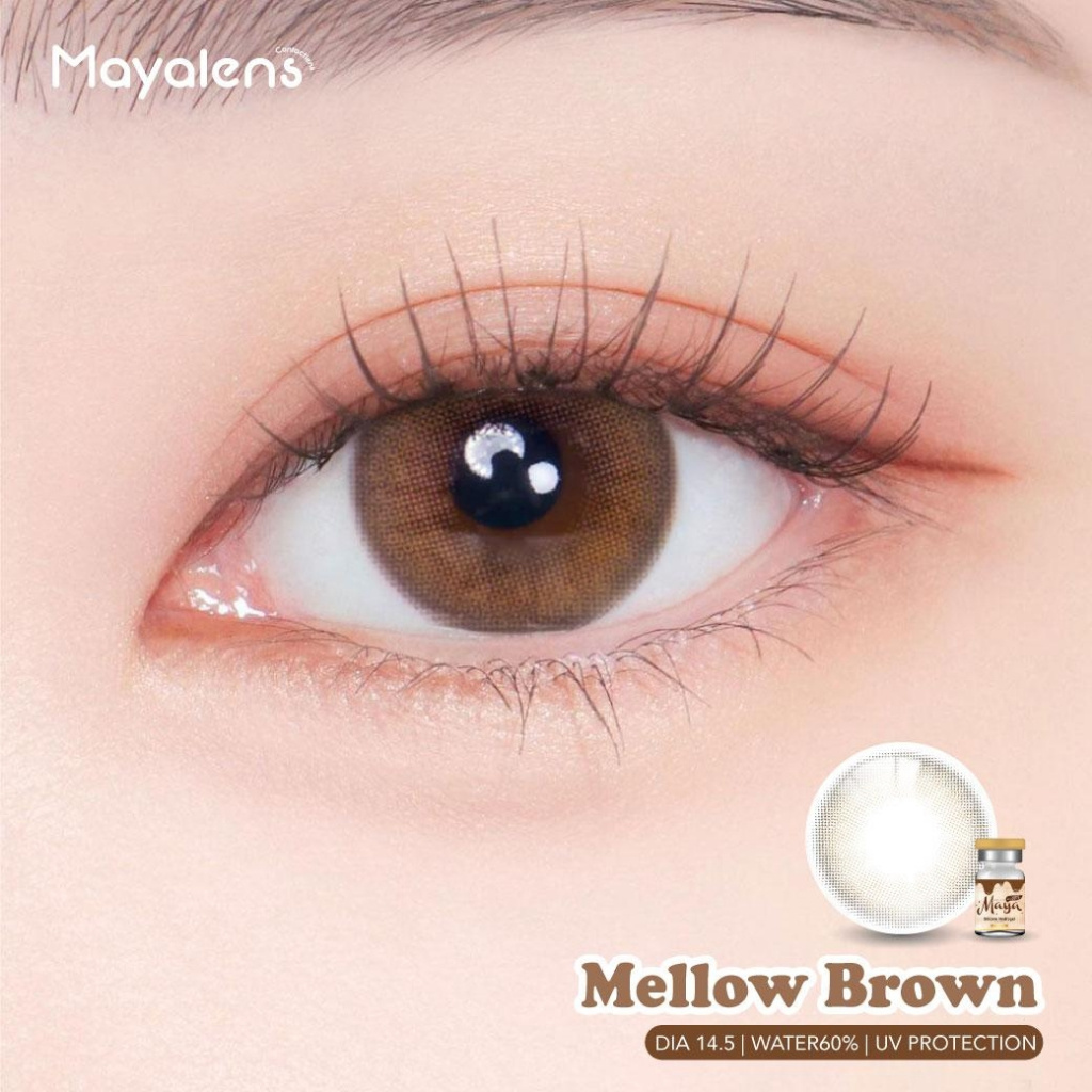🔥คอนแทคเลนส์ 💗ขนาดกลาง💗Mellow (Mayalens Premium) Silicone Hydrogel ค่าอมน้ำ 60% - รูปที่ 5