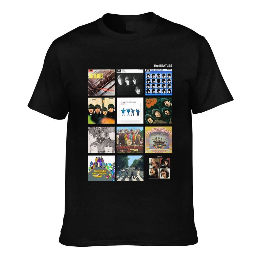 The Beatles Rock อัลบั้ม John Lennon Paul Mccartney George Harrison เสื้อยืดแฟชั่นผู้ชาย