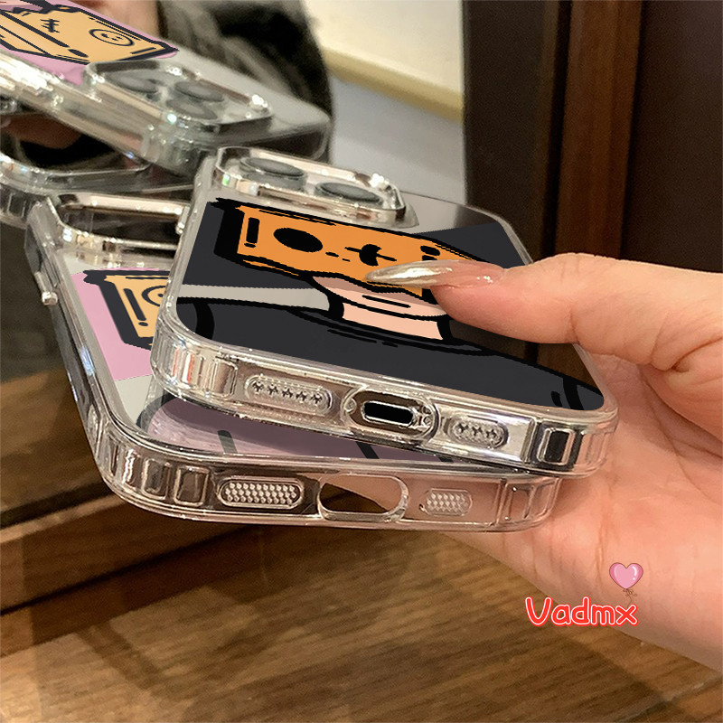 ตลกกล่องสาวเด็กปลอกอ่อนสําหรับoppo Reno 13F 13 Pro 12 11F 10 9 8 7 SE Pro Plus 8Z 7Z 8T 6Z 5Z 5F 5K 4F 5 4F 5 4 Liteกระจกเครื่องสําอางฝาครอบชุบกรอบเลนส์คู่ เคสโทรศัพท์ - รูปที่ 3