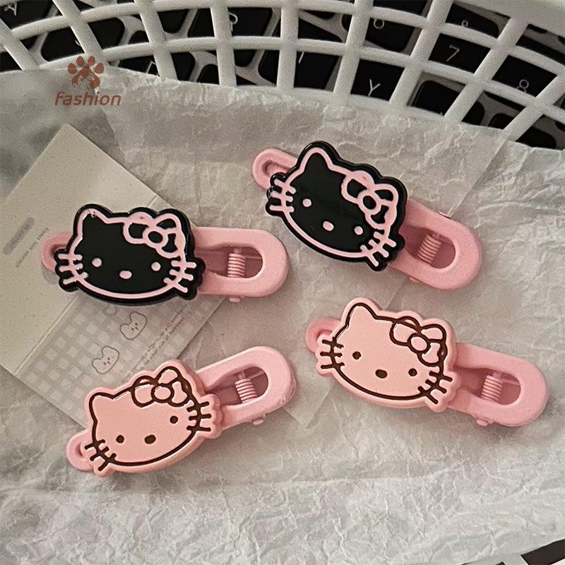 [แฟชั่น] 2 ชิ้น Kawaii Sanrio Hello Kitty Hairpin สําหรับผู้หญิงสาวหวานด้านข้าง Bangs คลิปการ์ตูนคลิปผมน่ารักอุปกรณ์เสริมผมของขวัญ {TH}