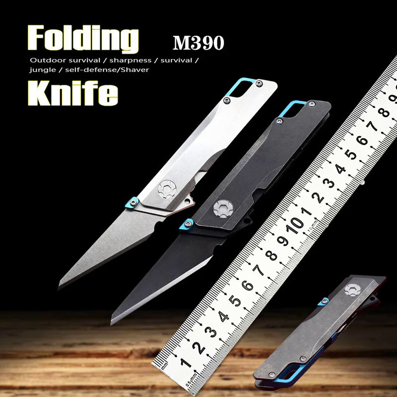 ✨ M390 Steel Folding Knife Ball Bearing Outdoor Hunting Survival Camping Rescue Pocket Fruit Knife P