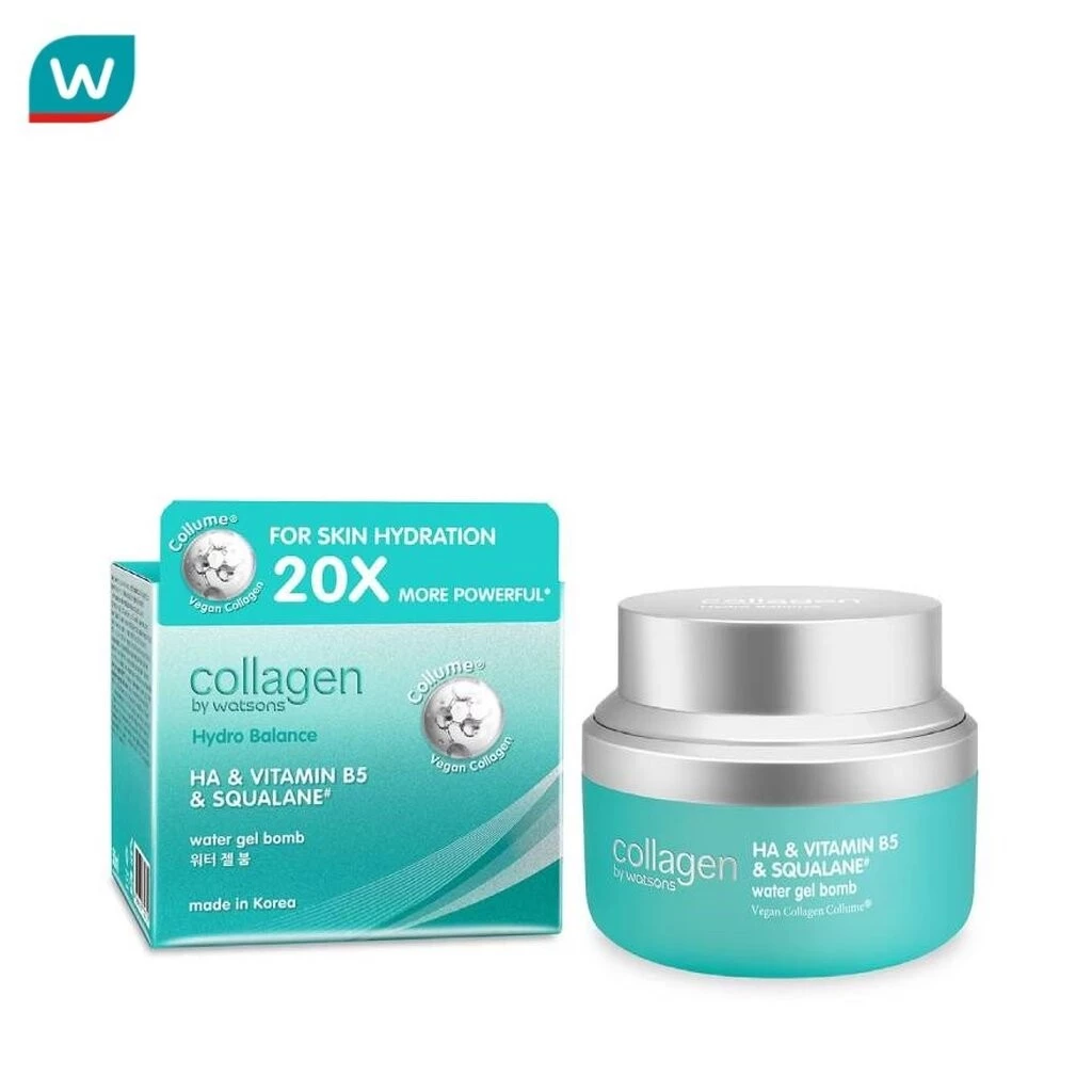 Collagen by Watsons คอลลาเจน บาย วัตสัน ไฮโดร บาลานซ์ เอชเอวิตามิน บี5สควาเลน วอเตอร์ เจล บอมบ์ 50 มล.
