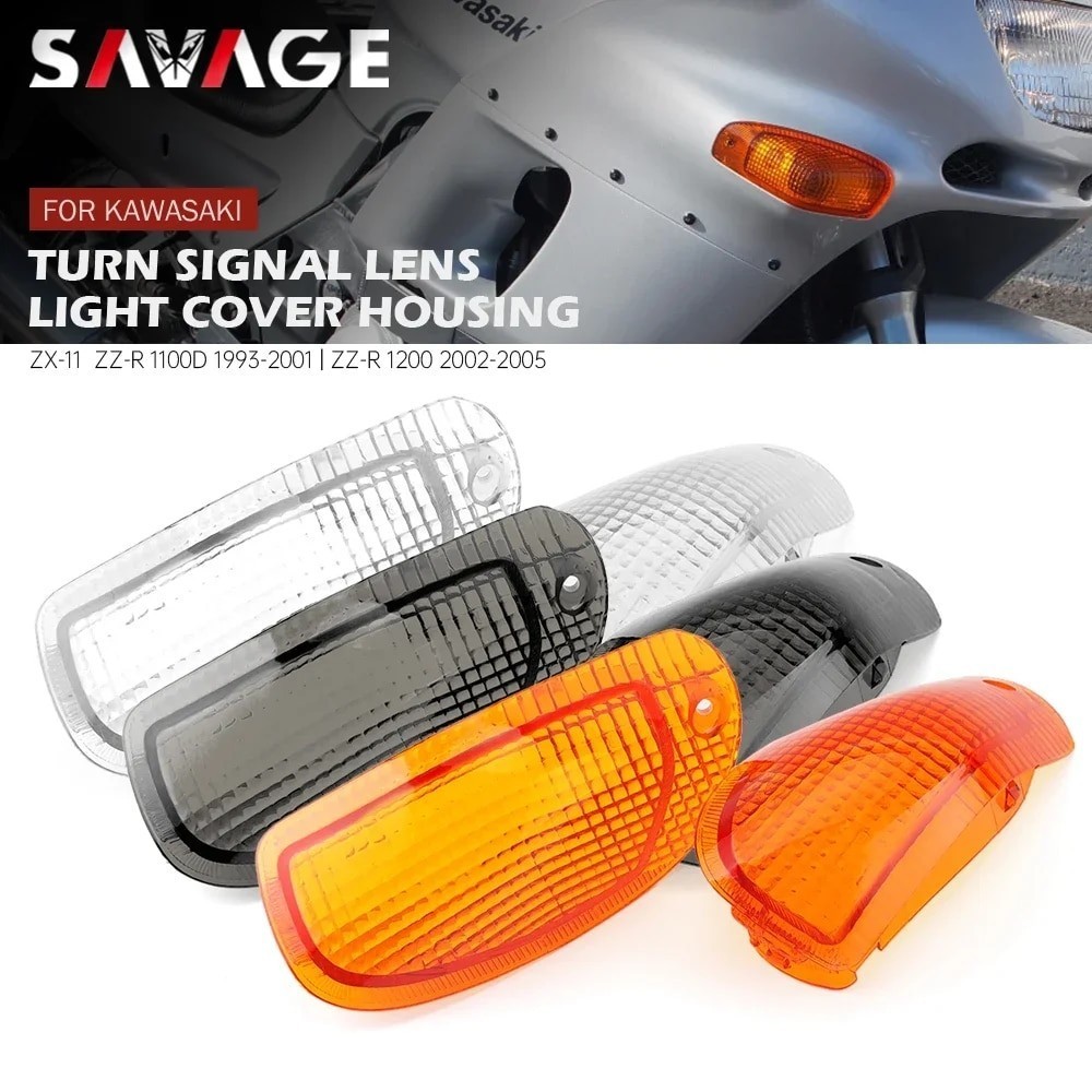 SAV Front Turn Signal Light Lens For KAWASAKI ZZR 1100 D ZX-11 NINJA 1993-2001 ZZR1200 02-05 Motorcy
