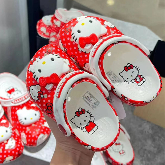 Crss Cave Shoes Classic Sanrio Series Kitty Cat Beach Shoes210577