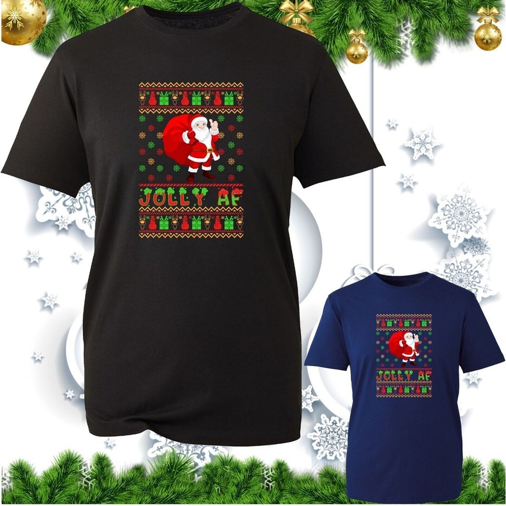 Jolly Af Santa Clause Dilly Dilly Funny�เสื้อยืด Christmas Santa Thumbs Up Xmas