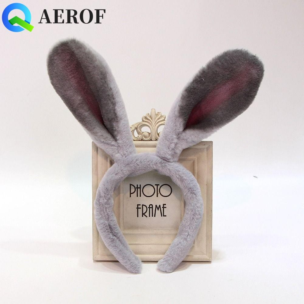 Aerof Zootropolis Hair Band, Creative Animal Judy&Nick Headband, Sweet Plush Cute Furry Rabbit Ear Headwear Face Wash
