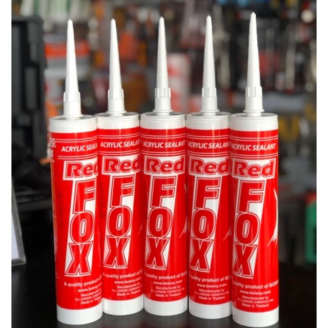 กาวอะคริลิก กาวซิลิโคน ซิลิโคน อะคิลิก Red Fox Acrylic sealant ยาแนวกระเบื้อง อะคลิลิคซีลแลนท์ Redfox แด๊ป