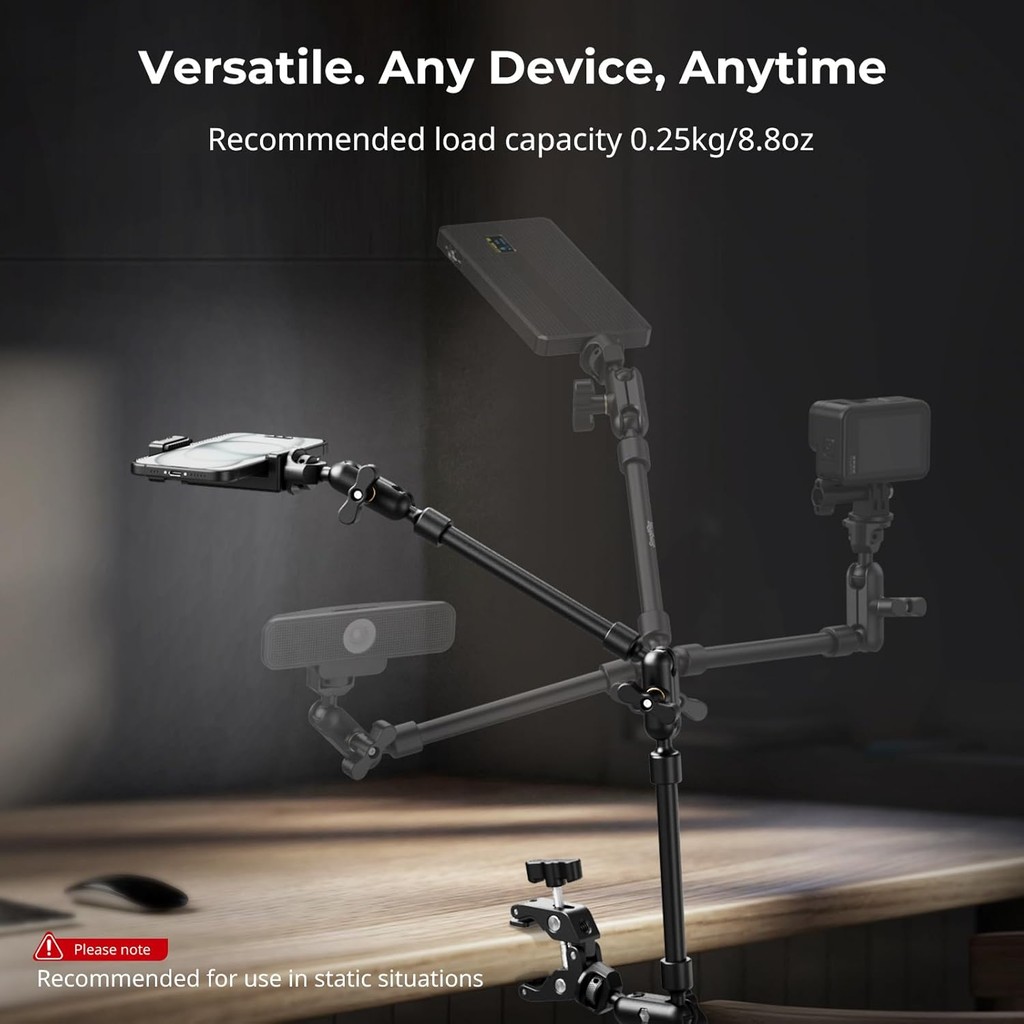 Smallrig 22" ปรับ Magic Arm Boom Arm Mount สําหรับ Light/เว็บแคม/ไมค์/กล้องแอคชั่น ฯลฯ