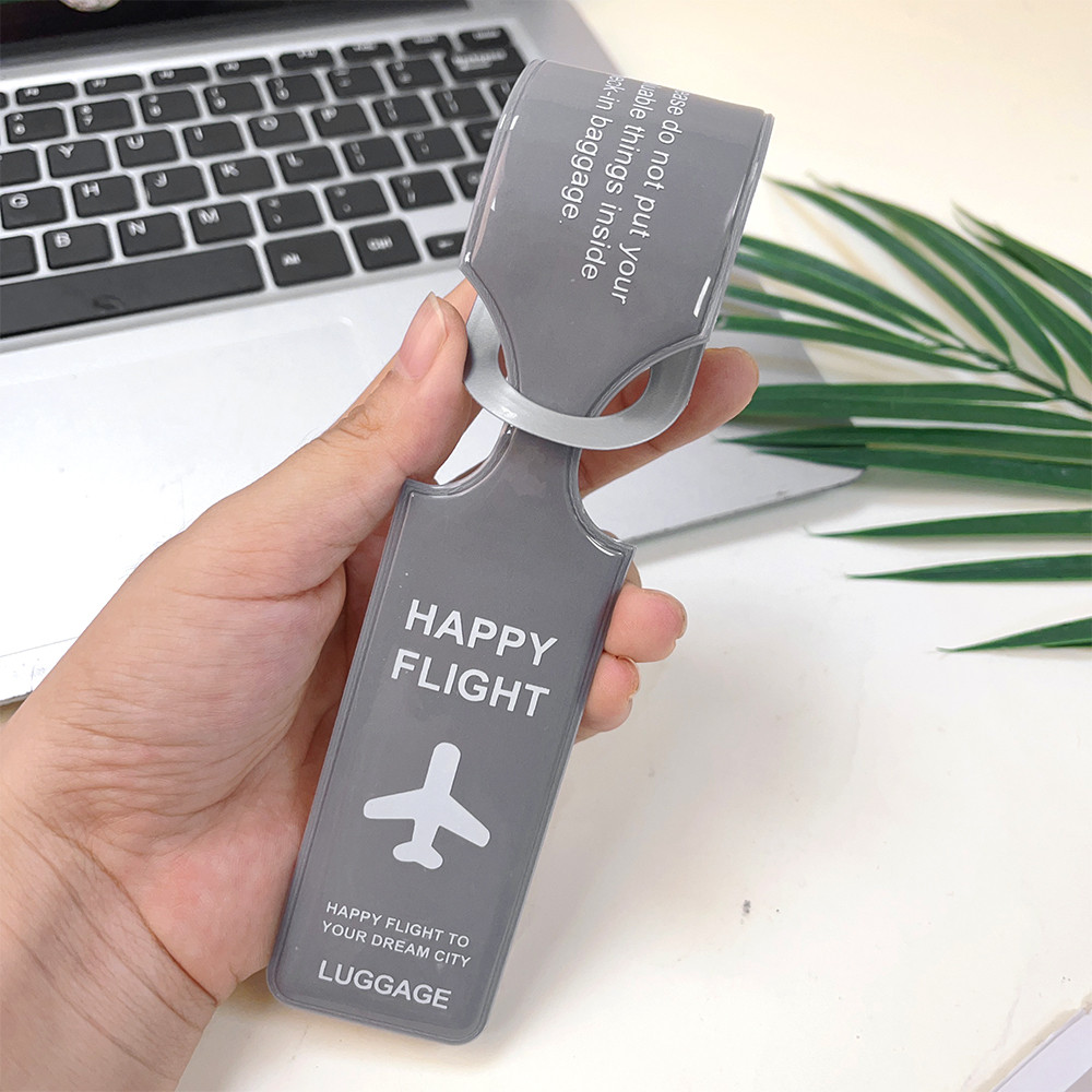 1-5 ชิ้น Anti-Loss PVC Strip แท็กกระเป๋าเดินทาง - Boarding Pass Checked จี้ - กระเป๋าเดินทางแท็กระบุ - ทนทาน หนา สีสันสดใส - อุปกรณ์การเดินทาง