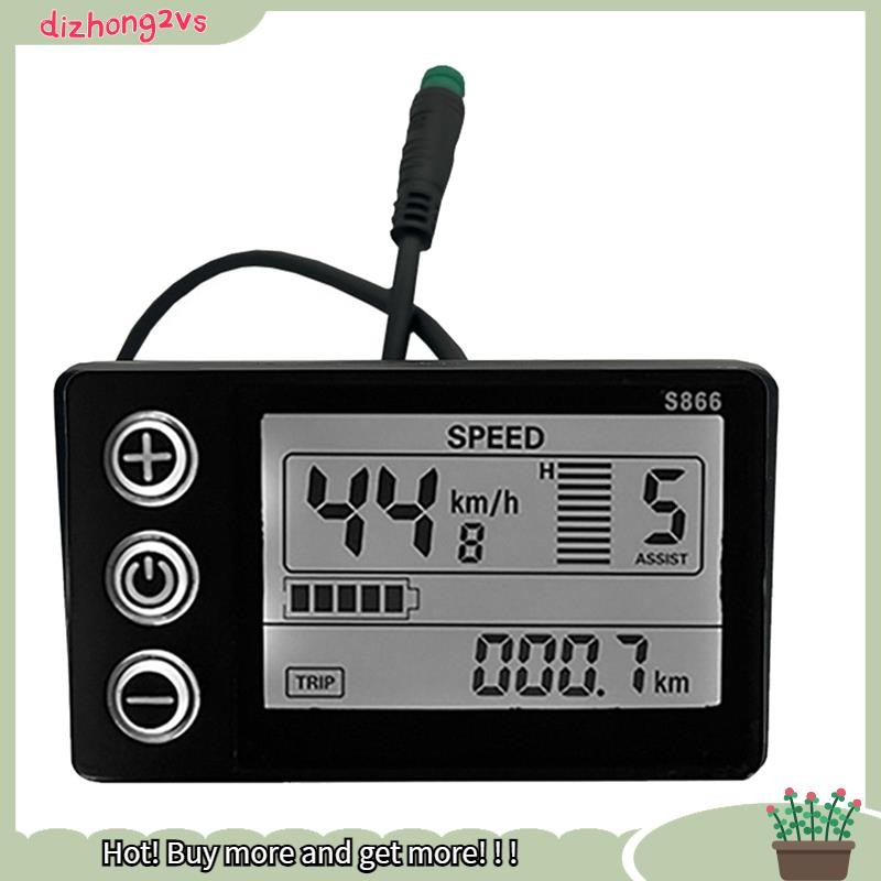 [dizhong2vs]LCD-S866 ไฟฟ้าจักรยานจอแสดงผล LCD 24V 36V 48V E-Bike Display Meter Ebike Modification Pa