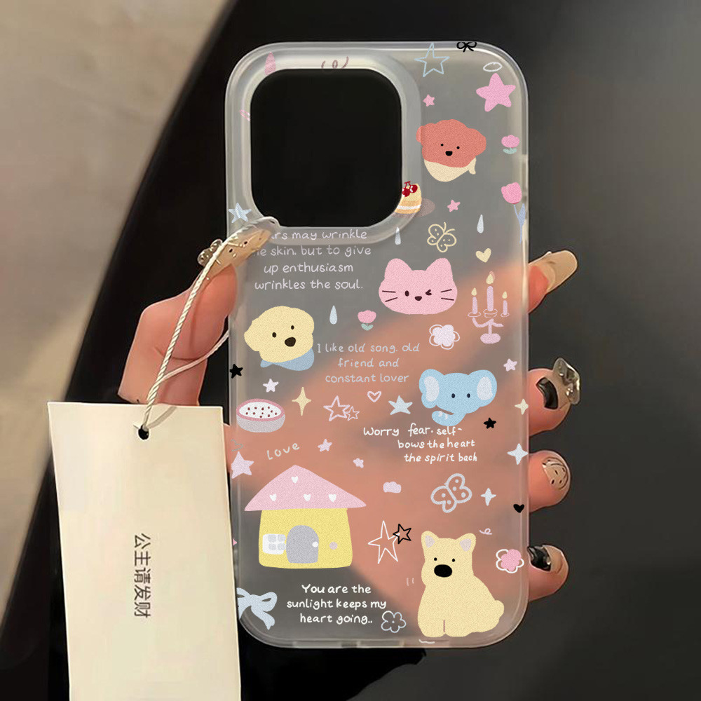 เคสทรศัพท์ for iphone 16 15 13 11 14 12  Pro Max 12 pro max 15 promax 11 pro 14 15 Plus 11 เคสล โปร่งใส สัตว์ขนาดเล็ก