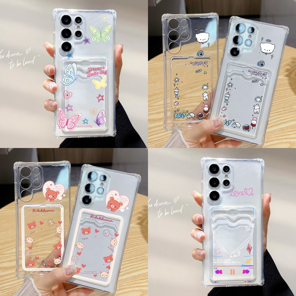 เคสโทรศัพท์ TPUโปร่งใสพร้อมช่องเสียบการ์ดสำหรับ for realme c55 c35 c11 2021 c25 c30 c35 9 10 pro note 50 c51 c53