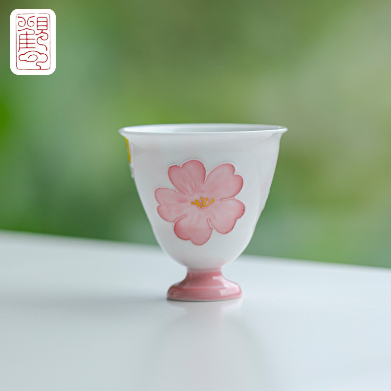 Arita-yaki มือวาด Master Cup Handmade เซรามิค Goblet ขนาดใหญ่ส่วนบุคคลพิเศษถ้วยชาสไตล์ญี่ปุ่น [T2-60